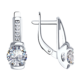 Серьги SOKOLOV - Серебро 925, Фианит (арт. 94022951)