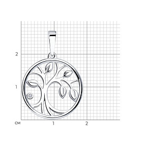 Подвеска SOKOLOV - Серебро 925, Бриллианит (арт. 87030059)