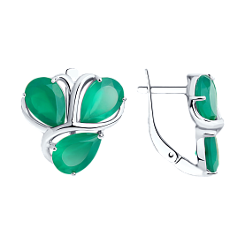 Серьги Diamant - Серебро 925, Агат (арт. 94-320-00439-1)