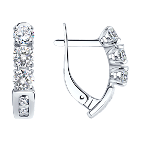 Серьги SOKOLOV - Серебро 925, Фианит (арт. 94022979)