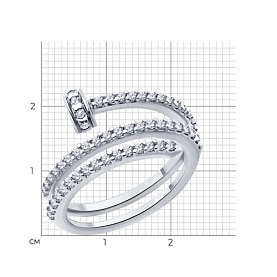 Кольцо SOKOLOV - Серебро 925, Фианит (арт. 94014036)