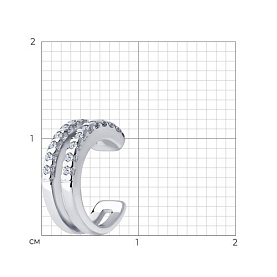 Серьга SOKOLOV - Серебро 925, Фианит (арт. 94170335)