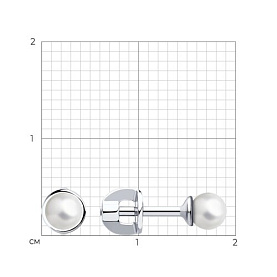 Серьги SOKOLOV - Серебро 925, Жемчуг синтетический (арт. 94020547)