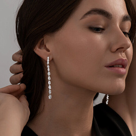 Серьги SOKOLOV - Серебро 925, Фианит (арт. 94022461)