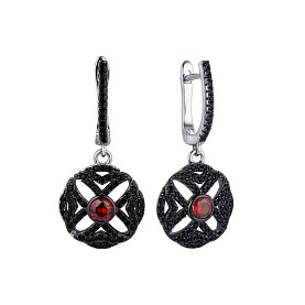 Серьги FRESH - Серебро 925, Фианит (арт. CZ-E01750-X-WB-GA-X-B)