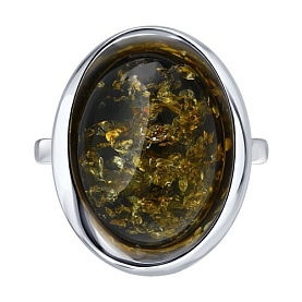 Кольцо SOKOLOV - Серебро 925, Янтарь (арт. 83010306)