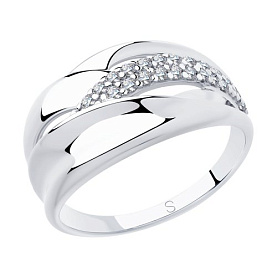 Кольцо SOKOLOV - Серебро 925, Фианит (арт. 94012921)