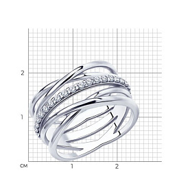Кольцо SOKOLOV - Серебро 925, Фианит (арт. 94010510)