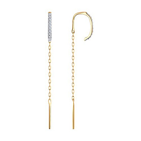 Серьги SOKOLOV - Золото 375, Фианит (арт. 028688-4)