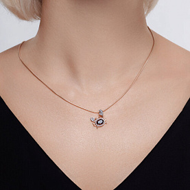 Подвеска SOKOLOV - Серебро 925, Раухтопаз, Фианит (арт. 92030766)