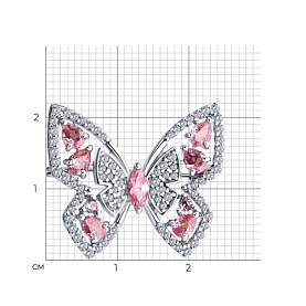 Брошь SOKOLOV - Серебро 925, Фианит (арт. 94040338)