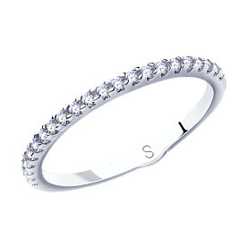 Кольцо SOKOLOV - Серебро 925, Фианит (арт. 94012901)