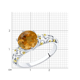 Кольцо SOKOLOV - Серебро 925, Синтетический султанит (арт. 92012073)