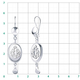 Серьги Атолл - Серебро 925 (арт. 2815-925)