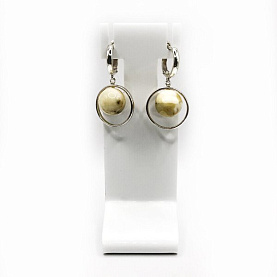 Серьги Максипром - Серебро 925, Янтарь (арт. 220 2971 505)