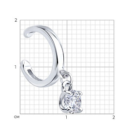 Серьга SOKOLOV - Серебро 925, Фианит (арт. 94170384)