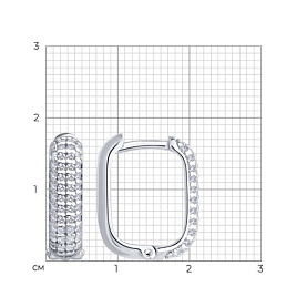Серьги SOKOLOV - Серебро 925, Фианит (арт. 94027129)