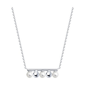 Колье Diamant - Серебро 925, Жемчуг имитация (арт. 94-170-02377-1)