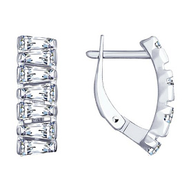 Серьги SOKOLOV - Серебро 925, Фианит (арт. 94022888)