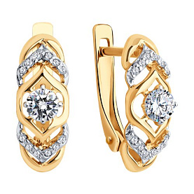 Серьги SOKOLOV - Серебро 925, Фианит (арт. 93020778)