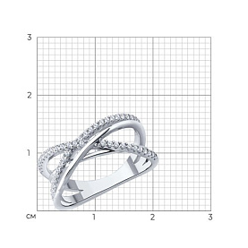 Кольцо SOKOLOV - Серебро 925, Фианит (арт. 94014882-91)