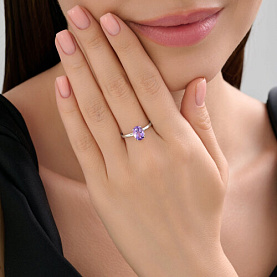 Кольцо SOKOLOV - Серебро 925, Аметист (арт. 92014645)