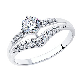 Кольцо SOKOLOV - Серебро 925, Фианит (арт. 94012243)