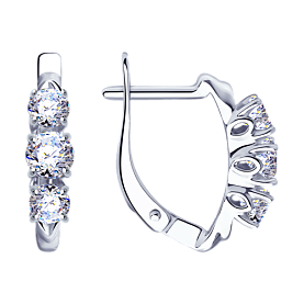 Серьги Diamant - Серебро 925, Фианит (арт. 94-120-01216-1)