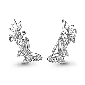 Серьги Аквамарин - Серебро 925, Фианит (арт. 49378А.5)