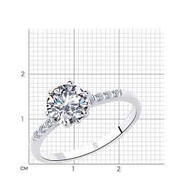 Кольцо SOKOLOV - Серебро 925, Фианит (арт. 94012964)