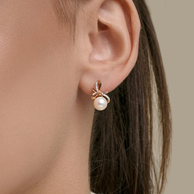 Серьги SOKOLOV - Золото 585, Жемчуг культивированный, Фианит (арт. 792490)