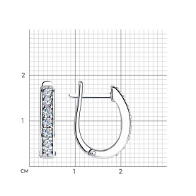Серьги SOKOLOV - Серебро 925, Фианит (арт. 94024239)