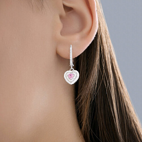 Серьги SOKOLOV - Серебро 925, Фианит (арт. 94027176-91)