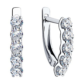 Серьги SOKOLOV - Серебро 925, Фианит (арт. 94026015)