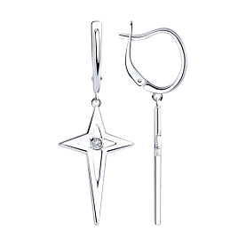 Серьги SOKOLOV - Серебро 925, Фианит (арт. 94024810)