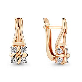 Серьги Аквамарин - Золото 585, Фианит (арт. 46672.1)