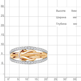 Кольцо Аквамарин - Серебро 925, Фианит (арт. 67940А.6)
