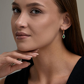 Серьги SOKOLOV - Серебро 925, Агат, Фианит (арт. 92025343)