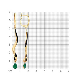 Серьги SOKOLOV - Серебро 925, Агат, Фианит (арт. 92023073)