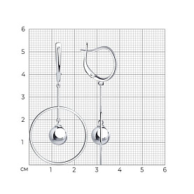 Серьги Diamant - Серебро 925 (арт. 94-121-01480-1)