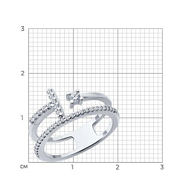 Кольцо SOKOLOV - Серебро 925, Фианит (арт. 94014215)