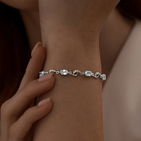 Браслет SOKOLOV - Серебро 925, Топаз, Фианит (арт. 92050163)