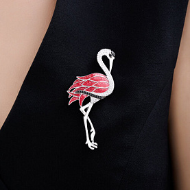 Брошь SOKOLOV - Серебро 925, Фианит, Эмаль (арт. 94049008)