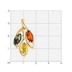 Подвеска Diamant - Серебро 925, Янтарь пресс. (арт. 93-330-00442-1)