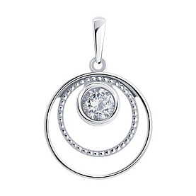 Подвеска SOKOLOV - Серебро 925, Фианит (арт. 94033384)