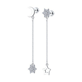 Серьги SOKOLOV - Серебро 925, Фианит (арт. 94025932)
