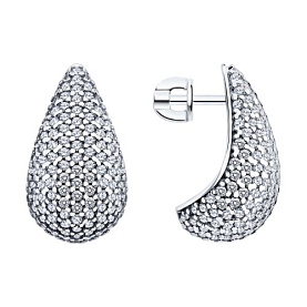 Серьги SOKOLOV - Серебро 925, Фианит (арт. 94027578)