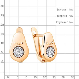 Серьги Аквамарин - Серебро 925, Фианит (арт. 49338А.6)