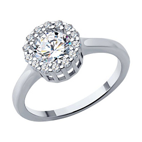 Кольцо SOKOLOV - Серебро 925, Фианит (арт. 94013959-91)