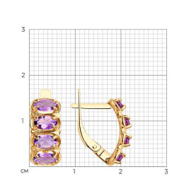 Серьги SOKOLOV - Серебро 925, Аметист (арт. 92022917)